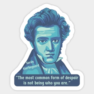 Søren Kierkegaard Portrait and Quote Sticker